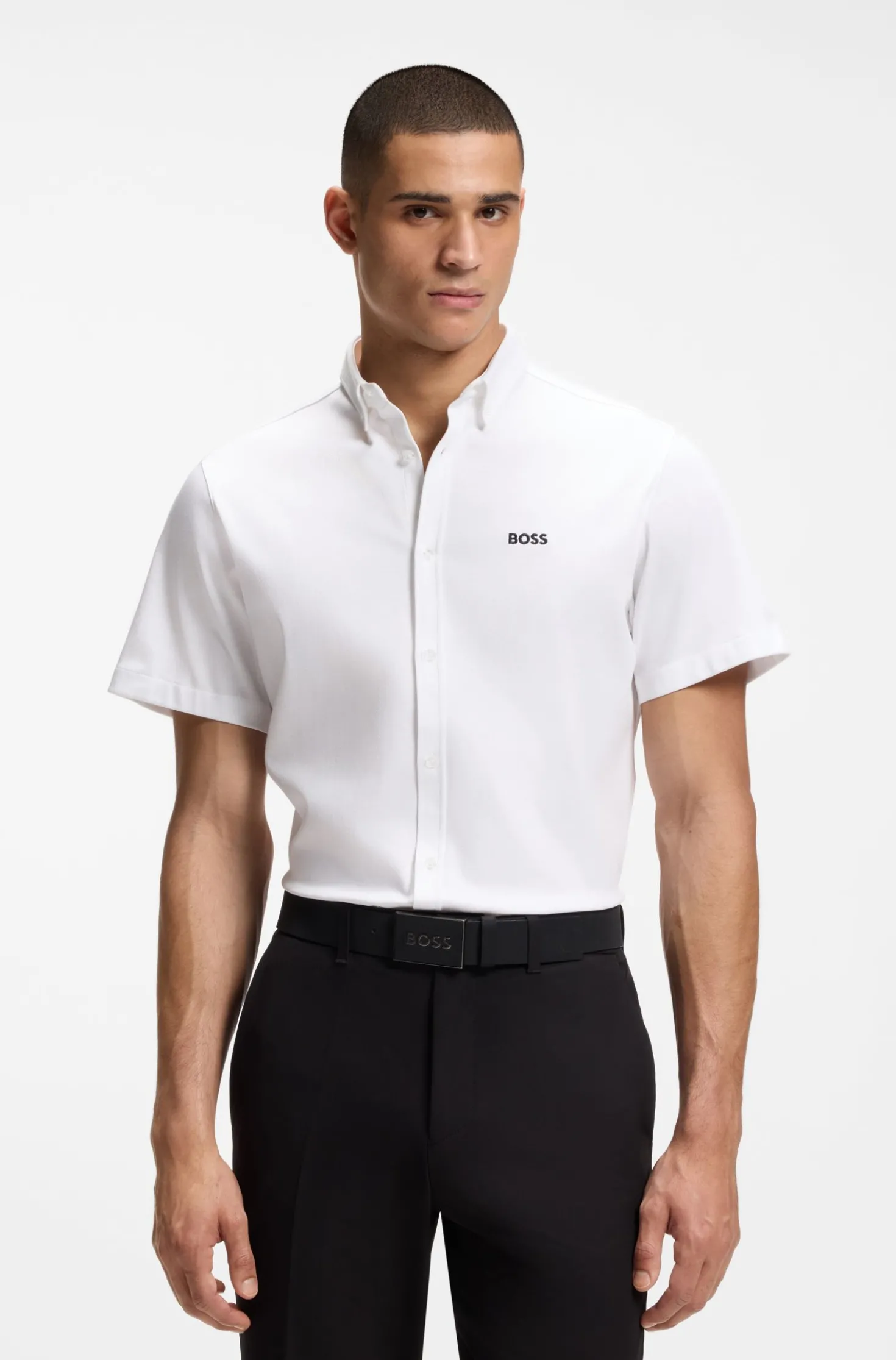 Regular-fit shirt in cotton jersey