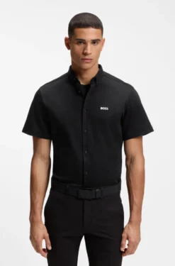 Regular-fit shirt in cotton jersey