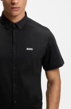 Regular-fit shirt in cotton jersey