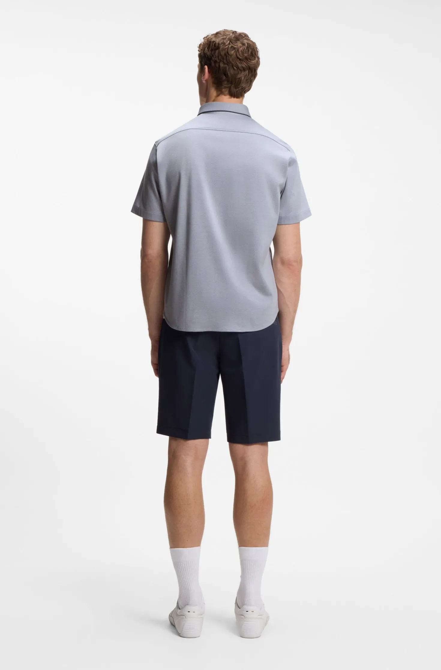 Regular-fit shirt in cotton jersey