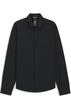 Regular-fit shirt in cotton jersey