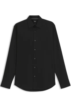 Regular-fit shirt in easy-iron cotton poplin