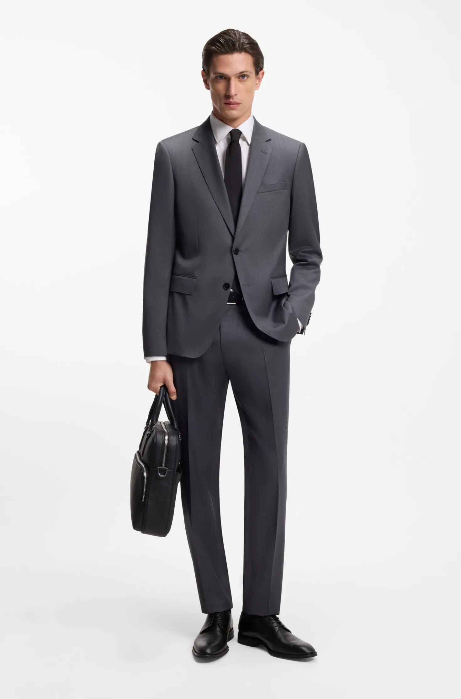 Regular-fit shirt in easy-iron cotton poplin