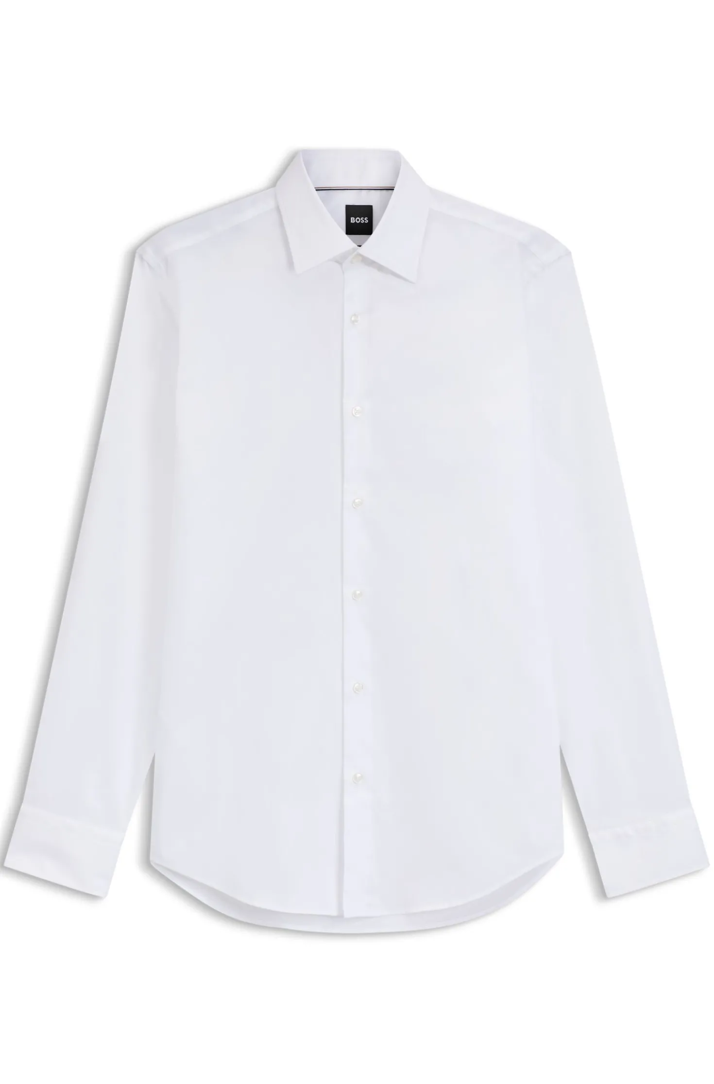 Regular-fit shirt in easy-iron cotton poplin