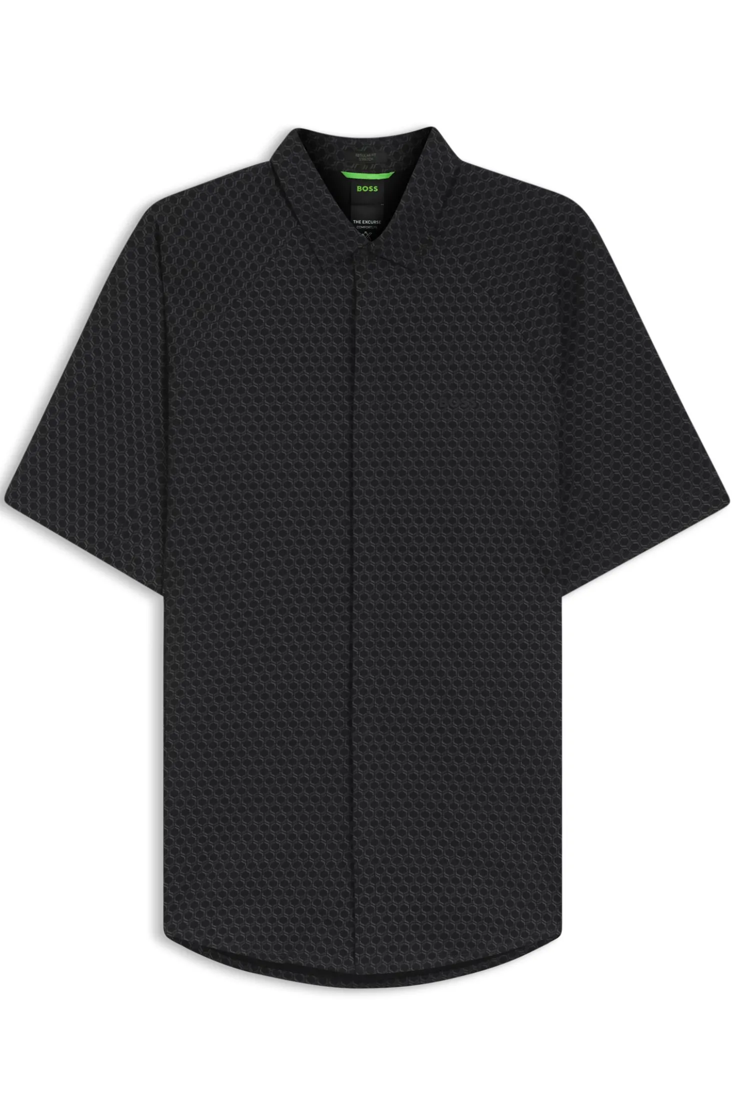 Regular-fit shirt in knitted cotton piqué