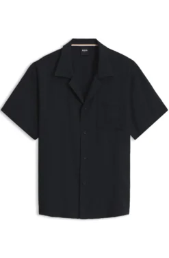 Regular-fit shirt in seersucker fabric