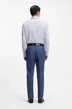 Regular-fit shirt in striped easy-iron cotton