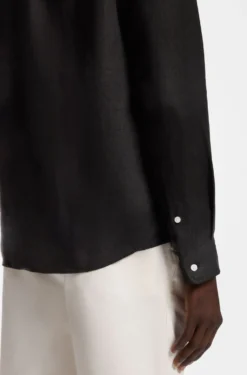 Regular-fit shirt in washed linen