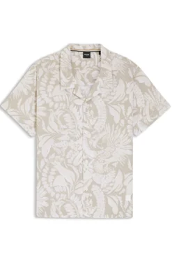 Regular-fit shirt with all-over print