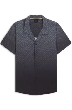 Regular-fit shirt with degradé monogram print