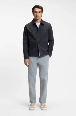 Regular-fit stretch-cotton denim shirt