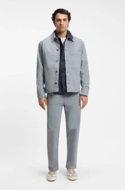 Regular-fit stretch-cotton denim shirt