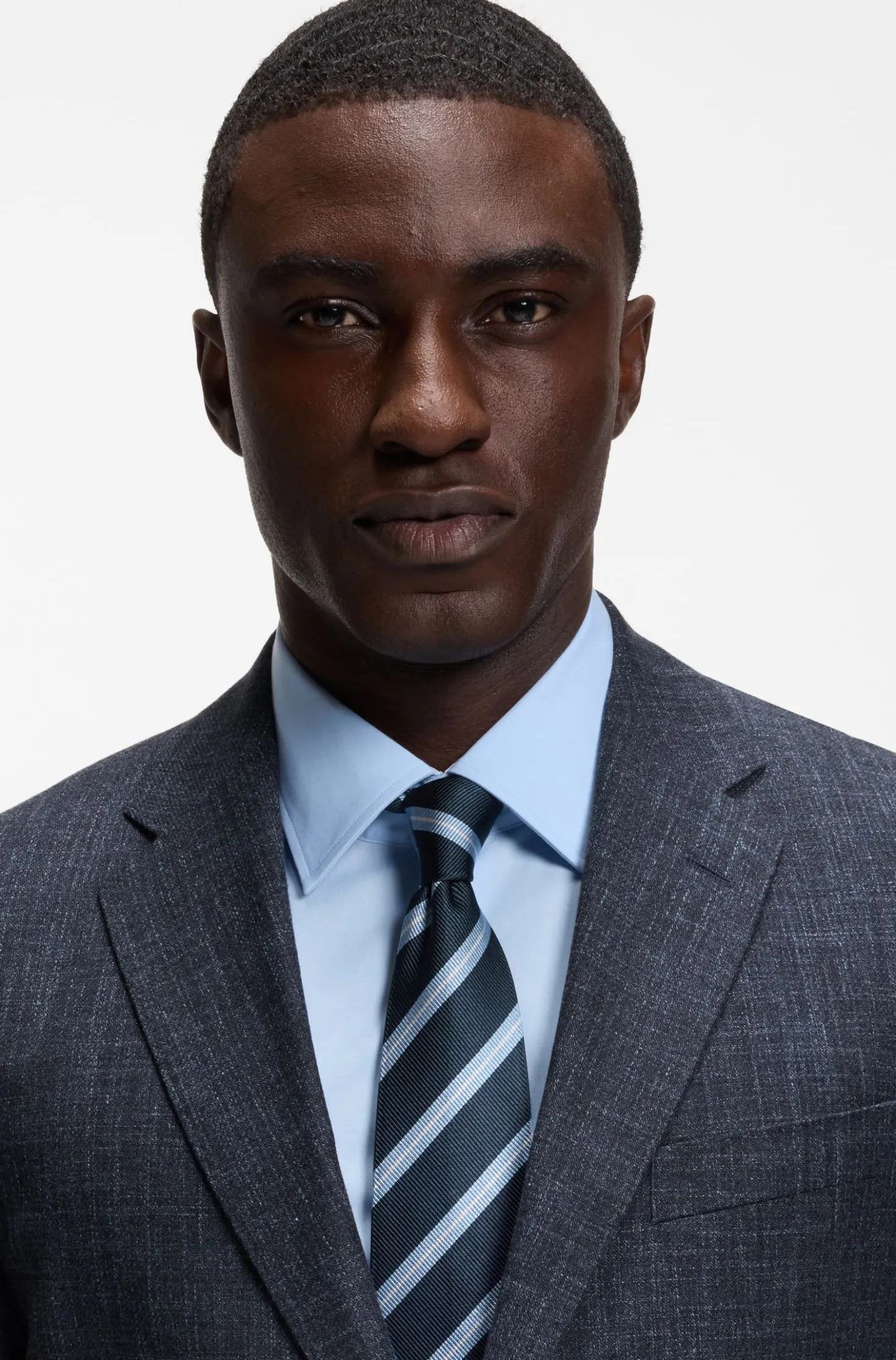 Regular-fit suit jacket in a patterned wool blend