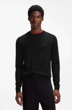 Regular-fit sweater in a cotton blend
