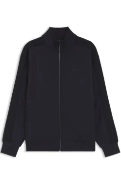 Regular-fit sweatshirt with tonal jacquard tape