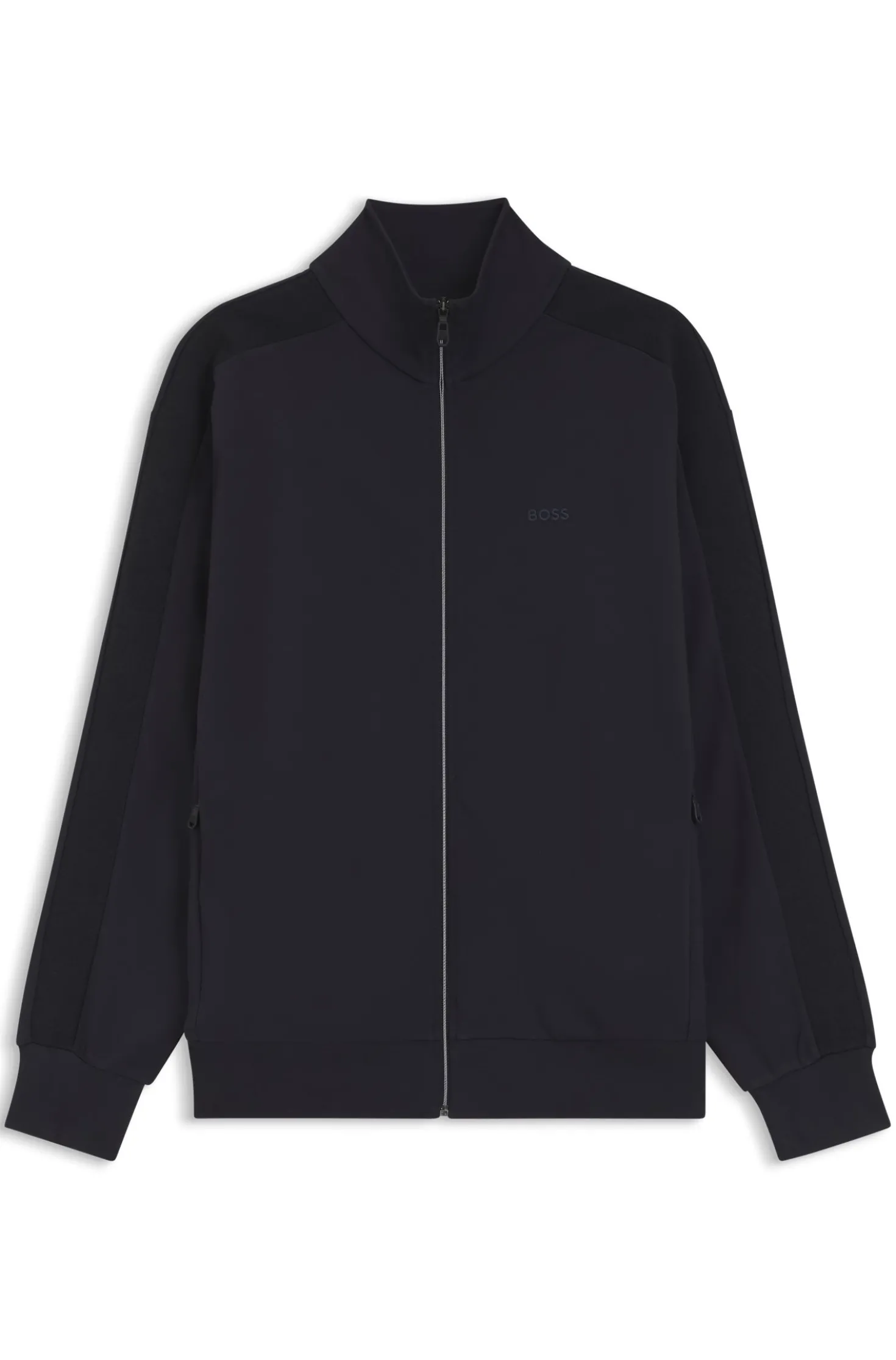 Regular-fit sweatshirt with tonal jacquard tape