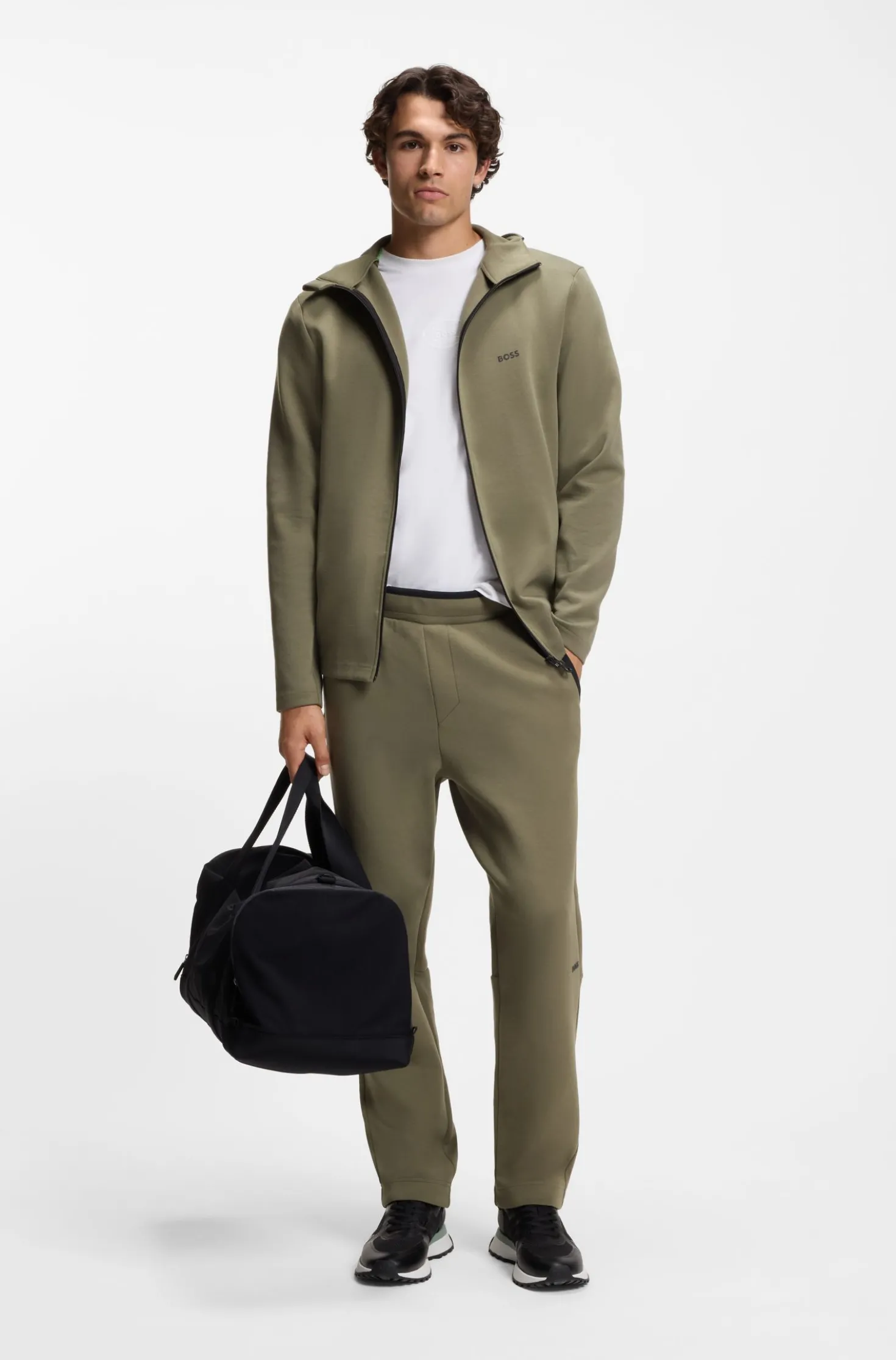 Regular-fit tracksuit bottoms in super-soft stretch fabric