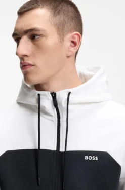 Regular-fit tracksuit in stretch cotton