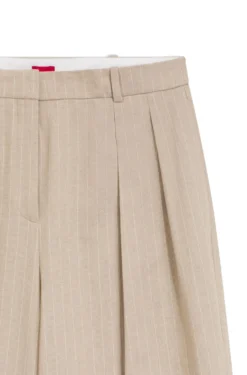 Regular-fit trousers in a sparkling pinstripe cotton blend