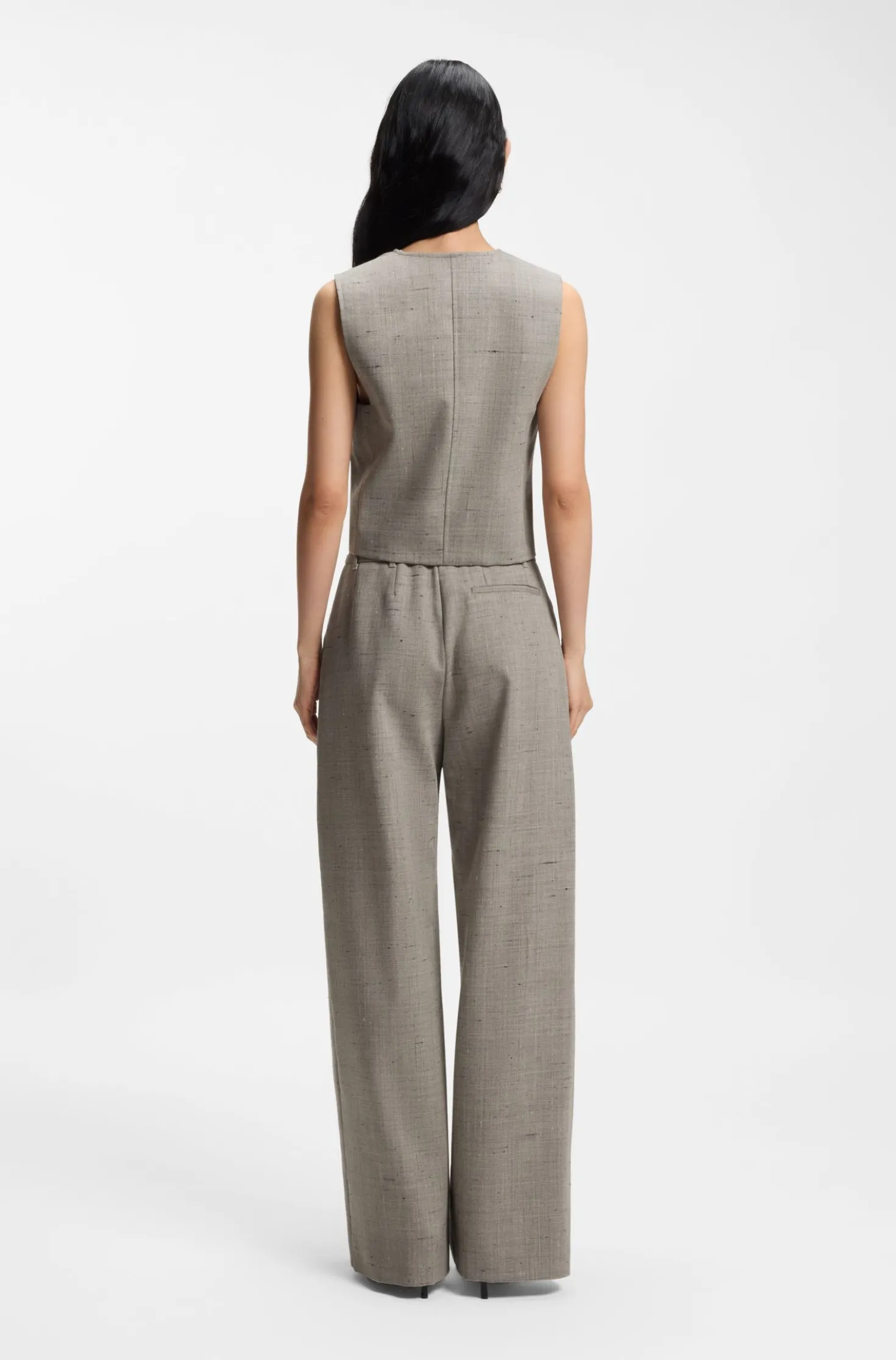 Regular-fit trousers in a wool blend