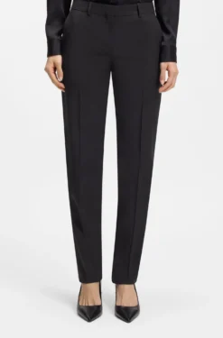 Regular-fit trousers in Italian-made virgin wool