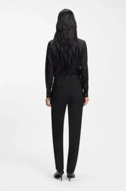 Regular-fit trousers in Italian-made virgin wool