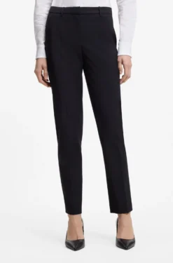 Regular-fit trousers in Italian-made virgin wool