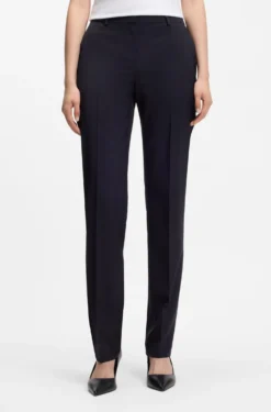 Regular-fit trousers in Italian-made virgin wool
