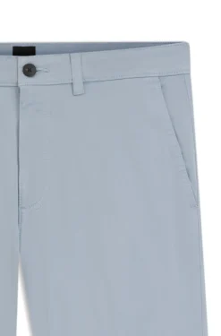 Regular-fit trousers in stretch-cotton satin