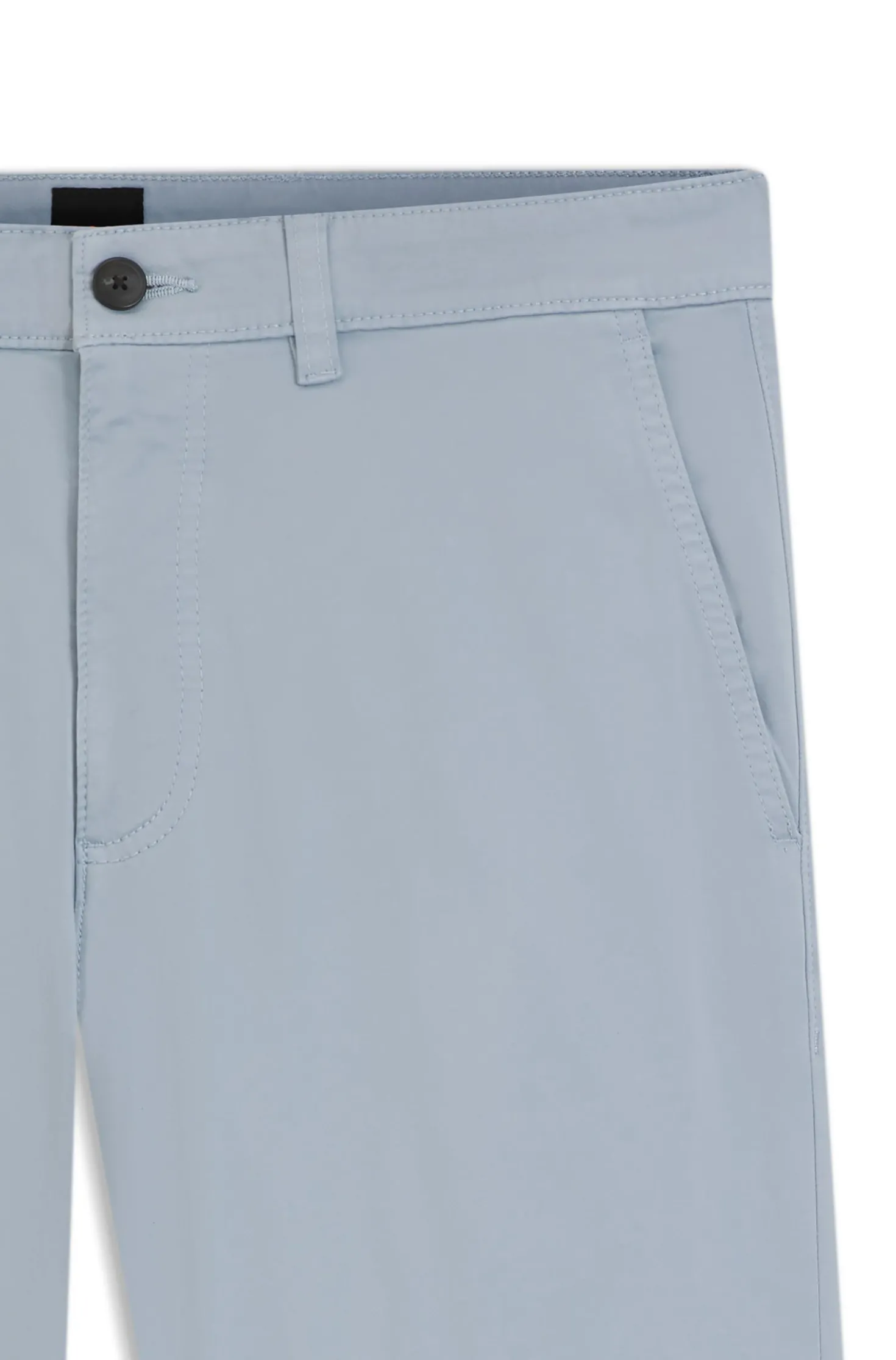 Regular-fit trousers in stretch-cotton satin