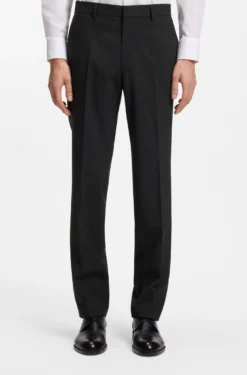 Regular-fit trousers in stretch wool