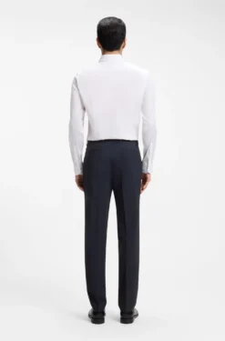 Regular-fit trousers in stretch wool