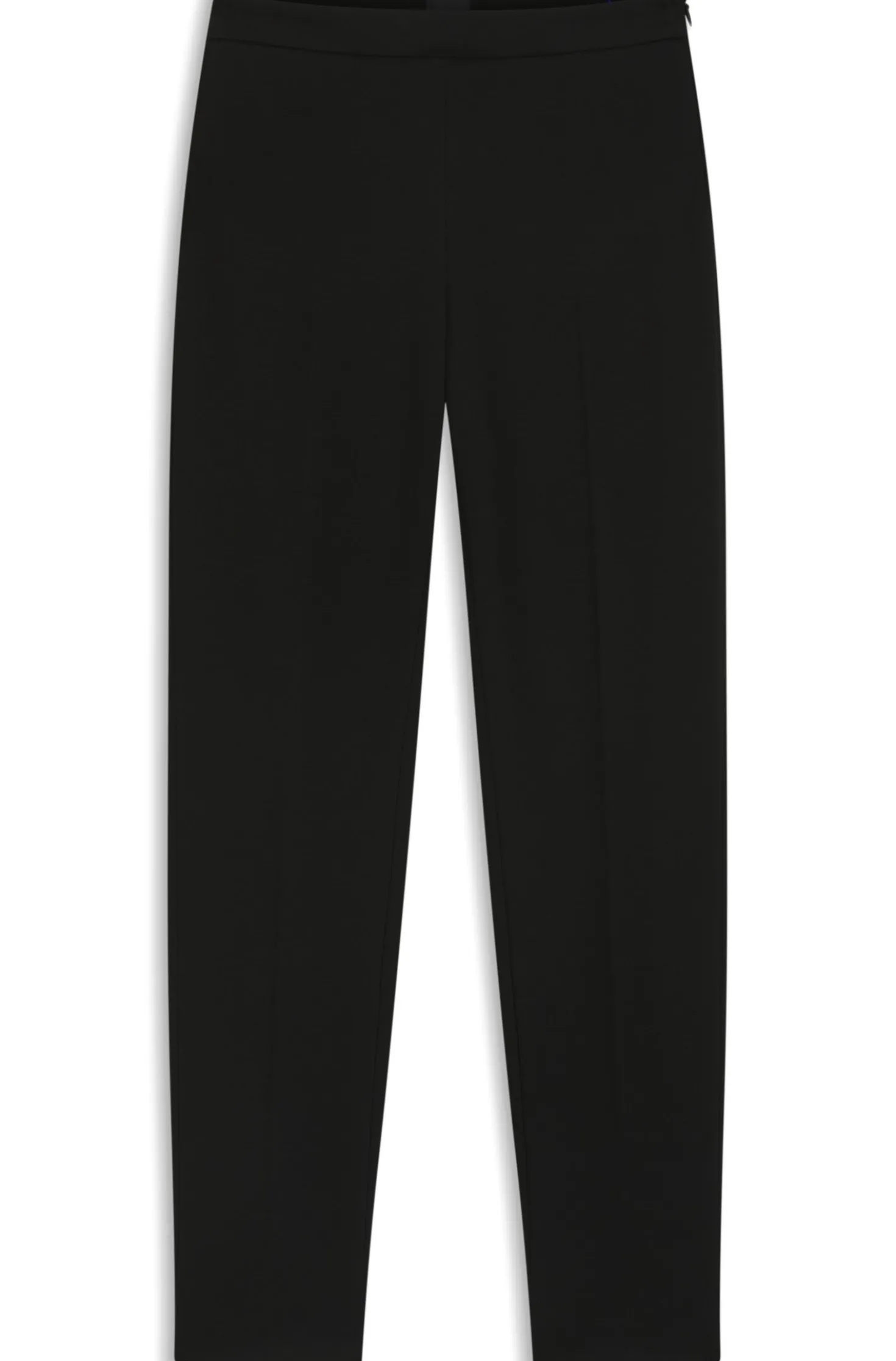 Regular-fit trousers in stretch fabric with tapered leg