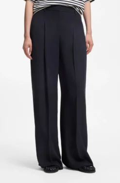 Regular-fit trousers with an extra-long leg