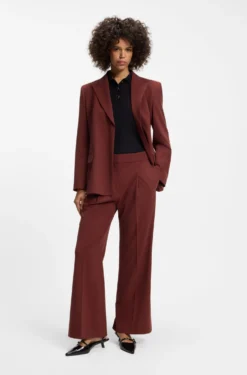 Regular-fit trousers with wide leg