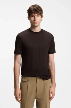 Regular-fit T-shirt in a wool blend