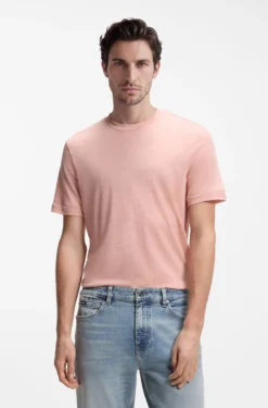 Regular-fit T-shirt in a wool blend