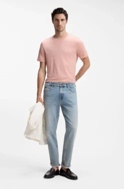 Regular-fit T-shirt in a wool blend