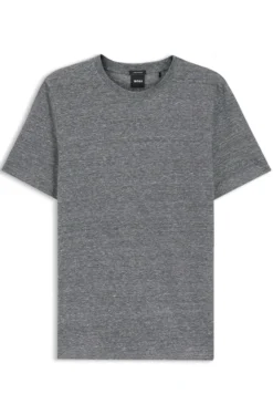 Regular-fit T-shirt in cotton and linen
