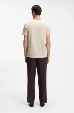 Regular-fit T-shirt in cotton and linen