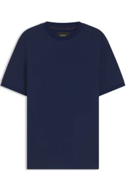 Regular-fit T-shirt in cotton-silk jacquard