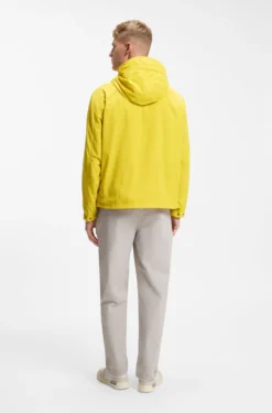 Regular-fit windbreaker in water-repellent soft-touch fabric