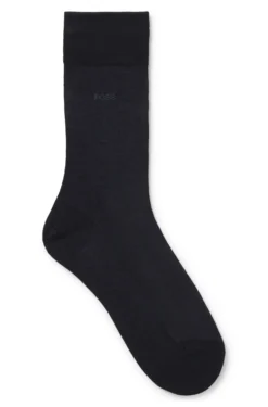 Regular-length logo socks in mercerised Egyptian cotton