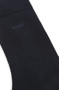 Regular-length logo socks in mercerised Egyptian cotton
