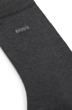 Regular-length logo socks in mercerised Egyptian cotton