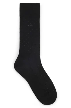 Regular-length socks in a mercerised-cotton blend