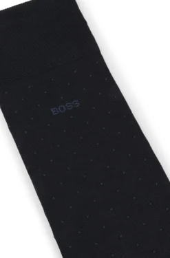 Regular-length socks in a mercerised-cotton blend