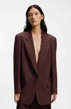 Relaxed-fit blazer in a virgin-wool blend