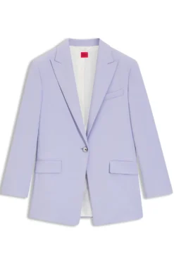 Relaxed-fit blazer in stretch fabric