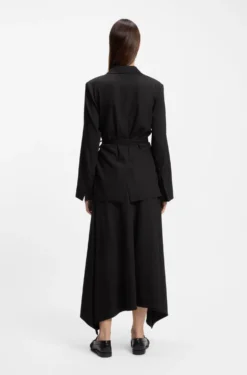 Relaxed-fit blazer in wool-blend gabardine